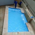Crete Patio fibreglass pool installed — Cosmo Pools