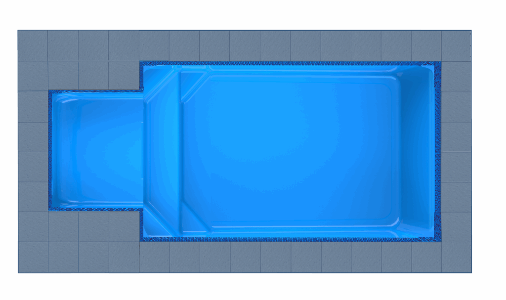 Corfu Square Bay fibreglass pool shell — Cosmo Pools