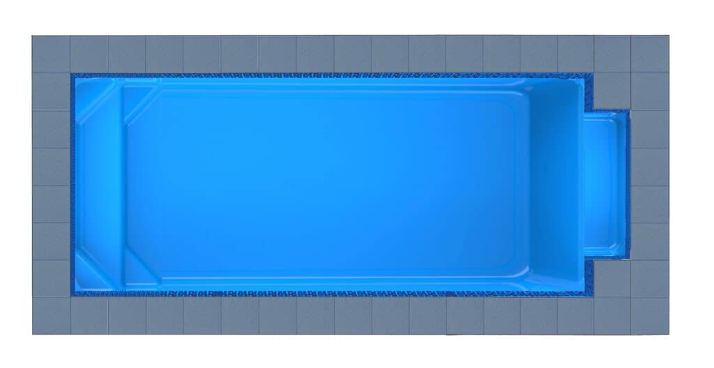 Mykonos Patio fibreglass pool shell — Cosmo Pools