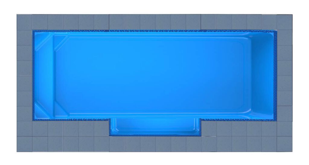 Santorini Patio fibreglass pool shell