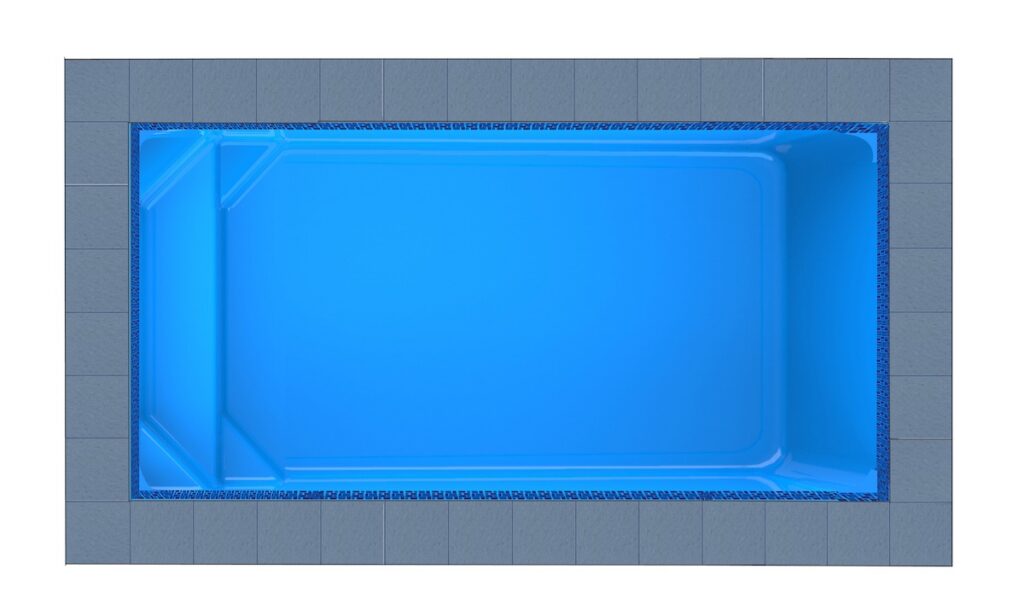 Crete fibreglass pool shell