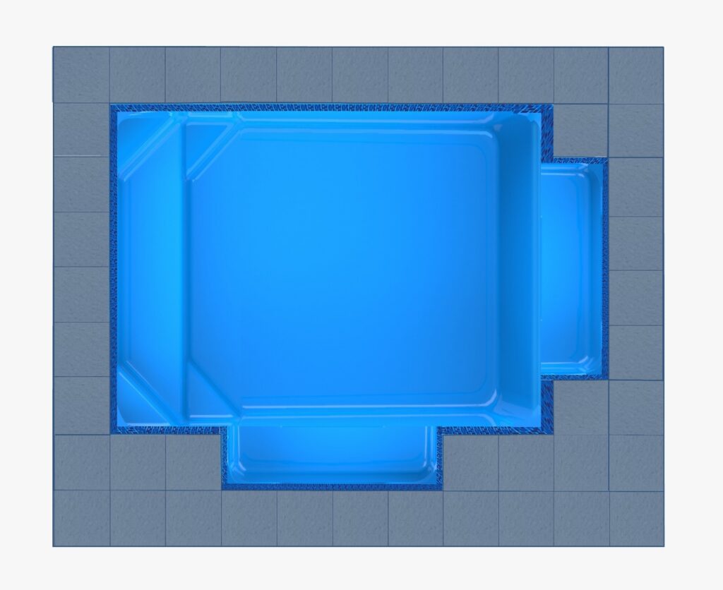 Milos Twin Patio fibreglass pool shell — Cosmo Pools