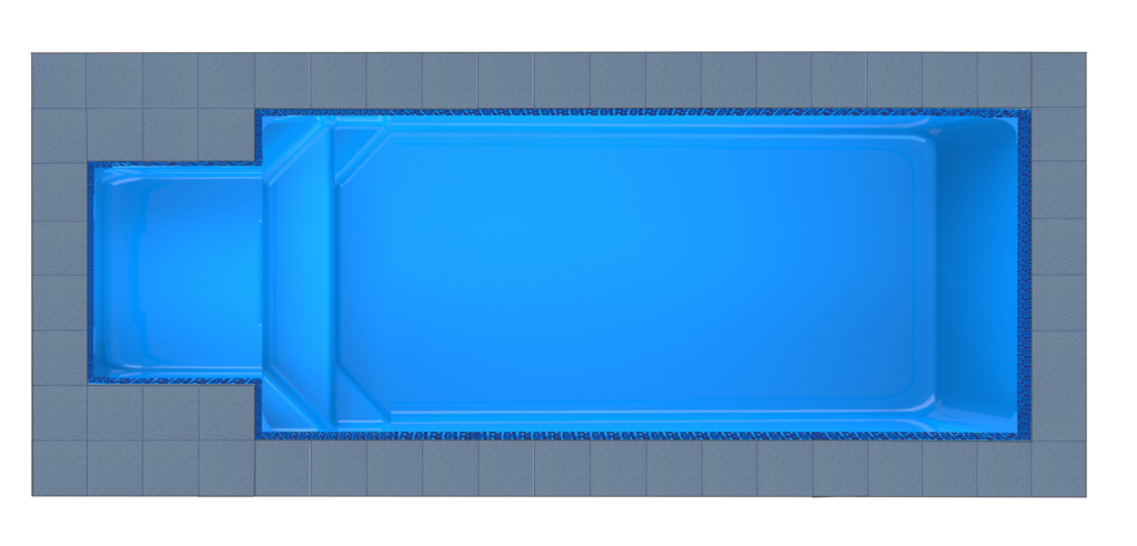 Mykonos Square Bay fibreglass pool shell