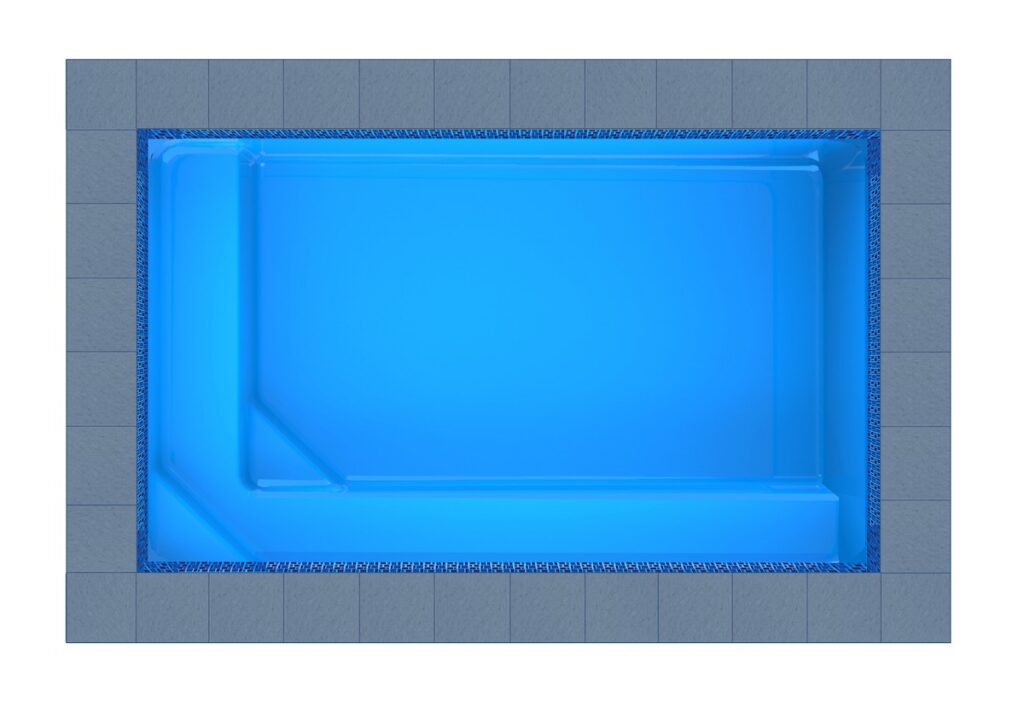 Paros fibreglass pool shell