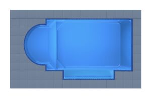 Corfu Round Bay Patio Right Side Fibreglass pool