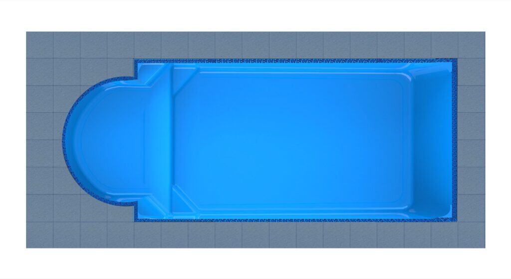 Crete Round Bay fiberglass swimming pool