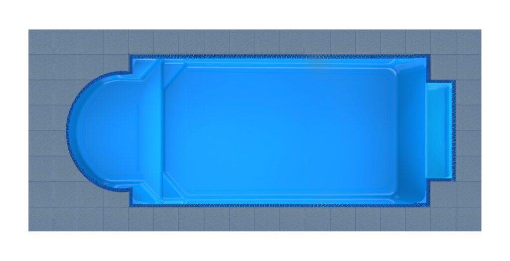 Crete Round Bay - Patio fiberglass swimming pool