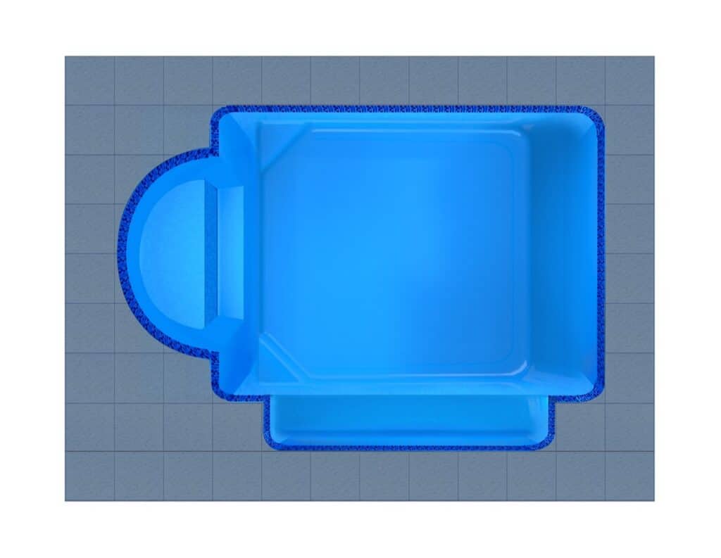 Hydra + Patio - fiberglass swimming pool
