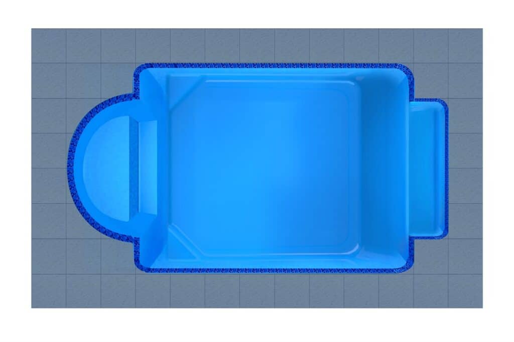 Hydra + Patio fiberglass swimming pool