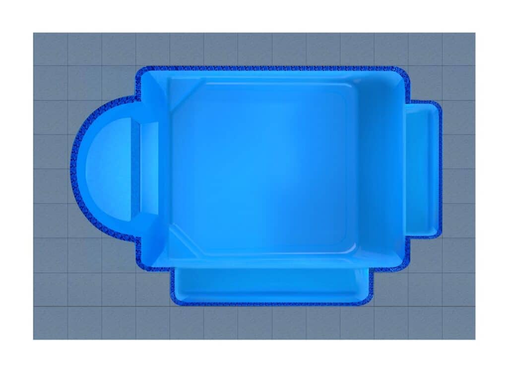 Hydra Twin Patio fibreglass pool shell