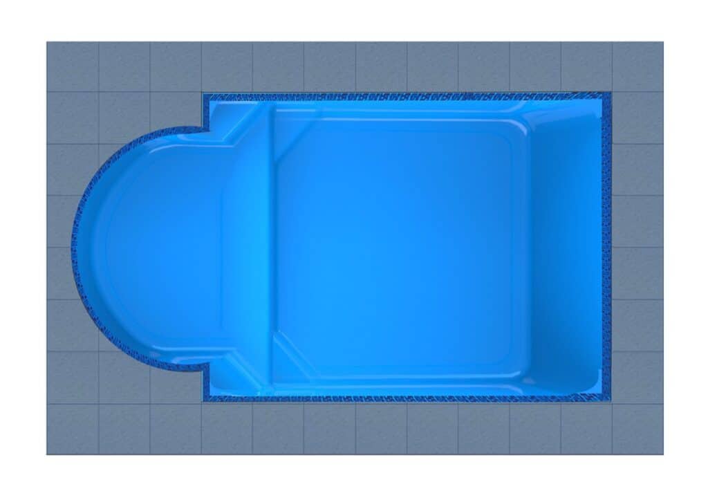 Milos Round Bay fiberglass swimming pool