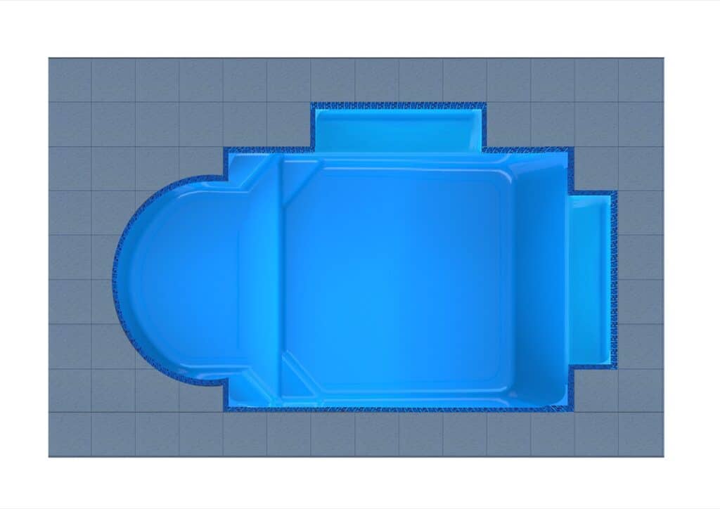Milos Round bay - Twin Patio - fiberglass swimming pool