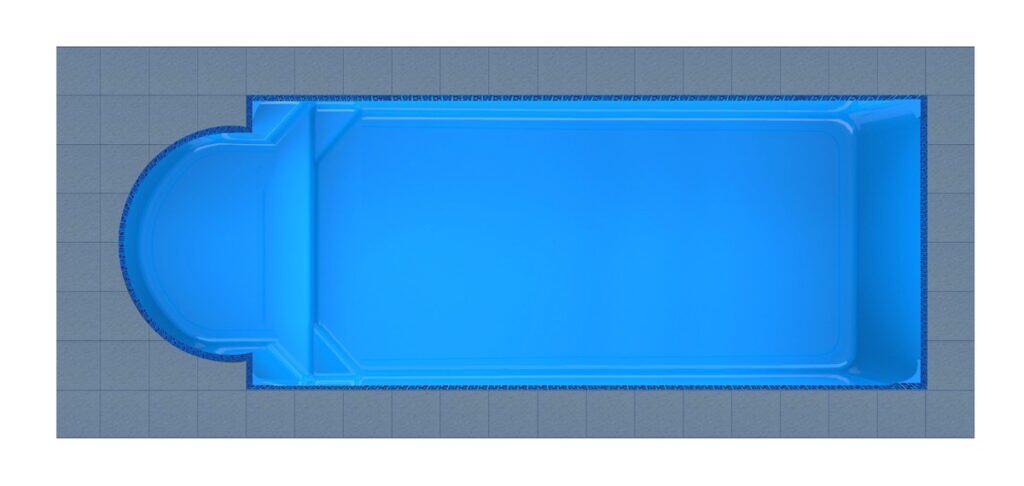 Mykonos Round Bay fibreglass pool shell