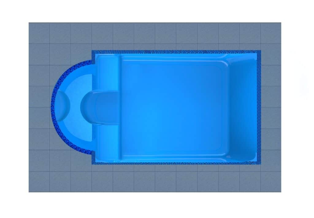 Thasos fibreglass pool shell
